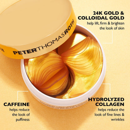 24K Gold Pure Luxury Lift & Firm Hydra-Gel Eye Patches|30 pairs